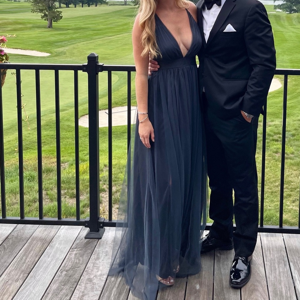 VICI Elegant Navy Blue Gown